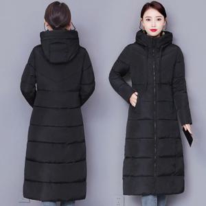 롱패딩 이월 상품 여성용 겨울 신상 아우터 경량 코트 다운 점퍼 빅사이즈 심플 클래식  모자 집업