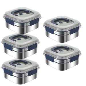 핸디형 스텐 밀폐용기 5종세트 반찬통 김치통 보관용기 2500ml 5P 세트 5P 세트