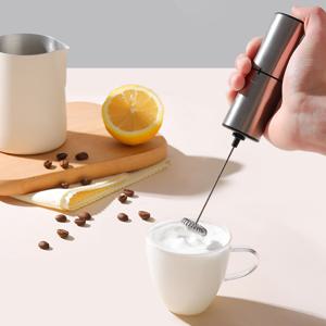 304 스텐 전동 우유거품기 미니 자동휘핑기 무선 머랭치기 기계