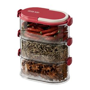 가정용 주방 향신료 양념통 밀폐 분할 수납함 겹쳐쓸 수 있는 파 마늘 양파 저장박스