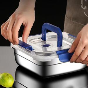 1+1 핸디형 스텐 반찬통 김치통 보관용기  2.5L 1+1 행사 중