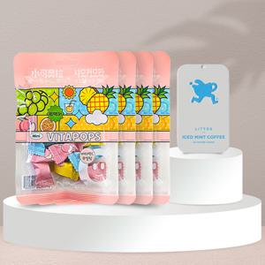 민트 특가 이벤트 씹어먹는 커피 리토스 아이스 민트 15gX4통 + 무설탕 비타민C 샤오커오라 캔디 15gX4봉