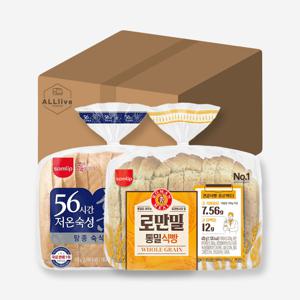 삼립 간식 총 2개 56시간 저온숙성 식빵 420g 1개 로만밀 통밀 식빵 420g 1개