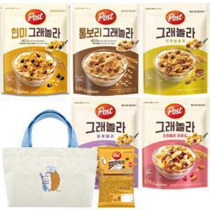 그래놀라 크랜베리 아몬드 570g 7종 3개 고르기+에코백+씨리얼30g(랜덤)