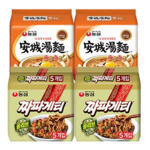 농심 짜파게티 10개 +안성탕면 10개 (총 20봉)