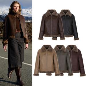 데렉램 10 크로스비 25FW 컬링 호주산 양모100 FAUX무스탕 자켓