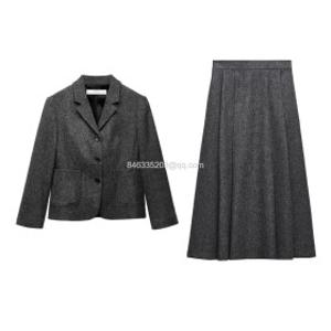 여성 블렌드 미니멀 블레이저 스커트 세트 최화정 자라 투피스 가을 겨울 그레이 검수까지 꼼꼼하게 확인