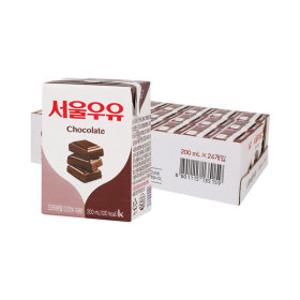 서울우유 초코 멸균우유 200ml x 24입 (1박스) 초코우유/멸균우유