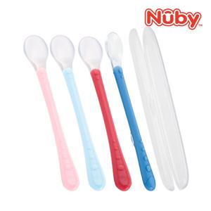 실리콘 롱핸들 이유식스푼 (이유식기/유아 아기용품/포크/식판) + 100원딜 추가옵션