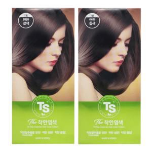 TS 더 착한 염색약 7호 연한갈색 240g (120g 2EA) 무료배송 친환경 착한 염색약
