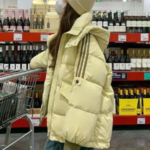 경량패딩 오리털 여성 하이넥 러블리 가벼운 자켓 심플 가벼운 도톰 루즈핏 점퍼