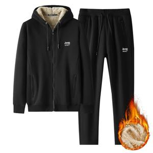 JEEP SPIRIT 남성 후드 트레이닝복 세트 루즈핏 기모 운동복트레