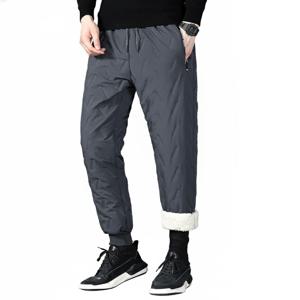 1+1 겨울 땡처리 남성 양털 패딩 바지 일자형 조거형 남자 방한 팬츠 조거 일자형