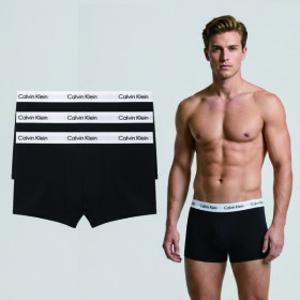 캘빈클라인 언더웨어 남성 코튼스트레치 블랙 드로즈 3매입 세트 U2662G001