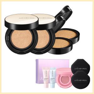 더블구성_정샘물 에센셜 스킨 누더 쿠션 (본품2+리필2) (퍼프2매+미니 블러쉬+톤필터3ml+톤업선3ml 증정)