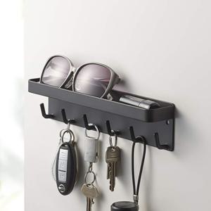 현관문 자석선반 철제 일자 무타공 열쇠 마스크 걸이 수납 정리대 벽선반