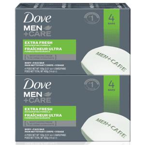 도브 맨 플러스 케어 엑스트라 프레쉬 대용량 비누 뷰티바 100g 8개