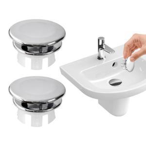 (2개입) 세면대 이중 평면형 오버홀 캡 욕실 세면기 배수구 오버플로우 물넘침방지 구멍 마개 세면대부속품