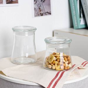 밀폐 용기 저장 투명 유리병 650ml/공병/수제청/과일청/원형/견과류/소스/병/소분/식품/양념/보관/꿀/잼