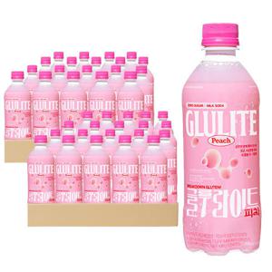 글루라이트 500mlx40개입(2box)/ 글루텐 분해 특허 유산균 탄산음료 밀크소다 복숭아맛 신상음료