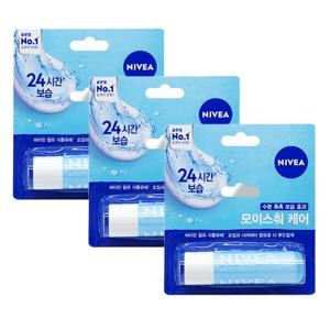 니베아 립케어 립밤 4.8g 모이스춰 케어 x 3개