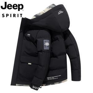 지프 JEEP SPIRIT 겨울 신상 남성 패딩 숏 기장 도톰 패딩 아우터 후드 패딩