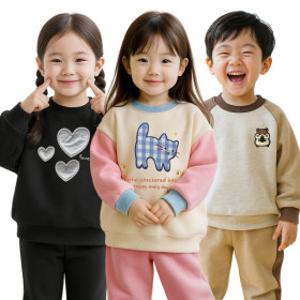 키즈꼬모 겨울 시즌오프 따뜻한 상하복세트 특가로 준비 등원복/상하복/세트복