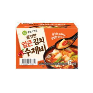 이가자연면 쫄깃한 얼큰 김치수제비 187g x 6