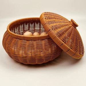 빈티지 감성 수납 바구니 생활용품 정리 라탄 야채 과일 달걀 보관함