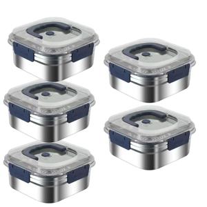 핸디형 스텐 밀폐용기 5종세트 반찬통 김치통 보관용기 2500ml 5P 세트 5P 세트