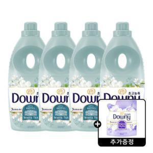 다우니 섬유유연제 화이트티 1L 4개 +다우니 화이트 머스크 200mL 1개