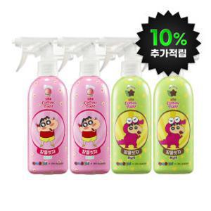 (10%적립)온더바디 코튼풋 발을씻자 짱구에디션 385ml 4개(복숭아+초코민트)