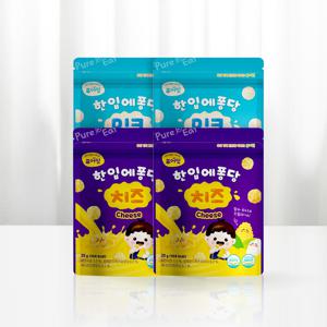 퓨어잇 한입에퐁당 아이 볼 과자 4봉세트(치즈2+밀크2)