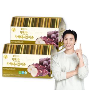 맛있는 자색돼지감자즙 90ml 30포 2박스/소비기한:26.07.25까지