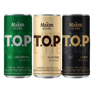 맥심 티오피 커피 200ml x 36캔 스위트 아메리카노 마스터라떼 더블랙 캔커피 미니캔 사무실 회사 단체