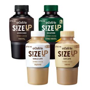 빙그레 아카페라 사이즈업 카페라떼 350mlx20펫 등 4종 택1 /아메리카노/바닐라라떼/디카페인