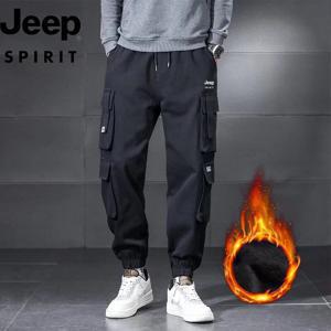 지프 JEEP SPIRIT 멀티 포켓 카고 팬츠 남성 빅사이즈 와이드 조거 아웃도어 워킹 캐주얼 팬츠