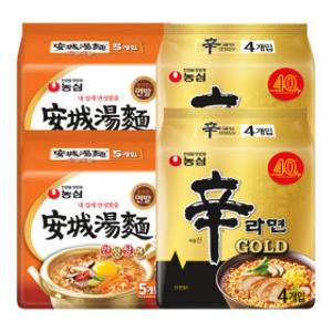 농심 신라면 골드 8개+안성탕면 10개