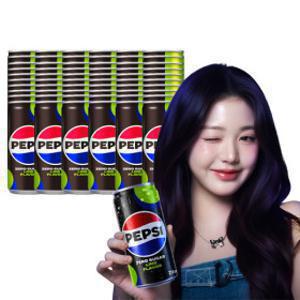 (10%결제할인)(HOT특가딜)펩시제로 라임 210ml 60캔 (30캔 2박스)