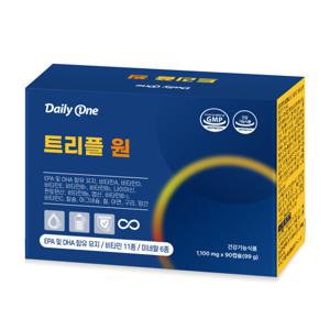 데일리원 트리플 원 올인원 멀티 종합 비타민 영양제 1 100mg X 90캡슐 1통