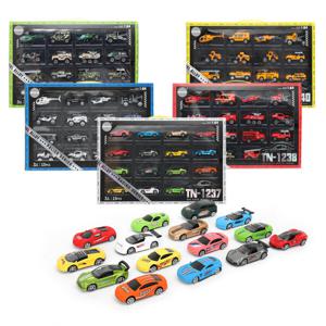 플레이맥스 메탈 다이캐스팅 미니카 15종 세트 경찰차 건설중장비 스포츠카 소방차 군용차 선물용으로 딱