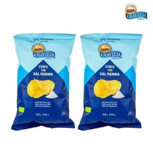 아냐비에하 오가닉 씨쏠트 포테이토칩 100g 2개  스페인 유기농 감자칩