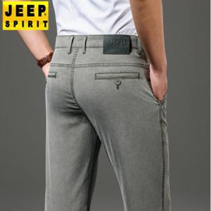 특가 정품 JEEP 여름 면바지 빅사이즈 슬랙스 스판면바지 JEEP SPIRIT 면바지 스트레이트 일자핏J6011