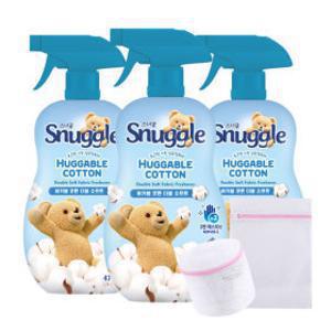 (HOT특가딜) 스너글 섬유탈취제 470ml 허거블코튼 3개 + 증정