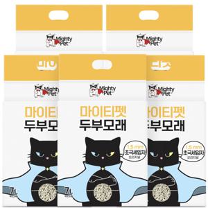 마이티펫 대용량 고양이 두부모래 초극세입자 극세입자 오리지널 35L(7L X 5개입)