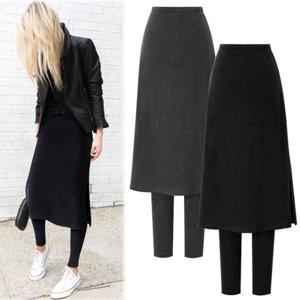 쫀쫀한 사방스판 밴딩 치마레깅스 빅사이즈 기모 / 기모 아님 봄 가을 겨울 사용 여성바지