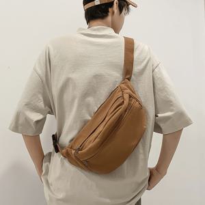 가슴가방남 ins 트렌디한 캔버스 핸드폰 숄더 작은 배낭 캐주얼 백합 여름 신상 크로스백 허리가방녀