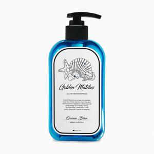 골든매치스 향좋은 남자 등드름 올인원 퍼퓸 바디워시 약산성 오션블루 아쿠아향 500ml 1개