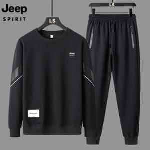 지프 JEEP SPIRIT 남성 무지 트레이닝복 가을 라운드 츄리닝맨투맨세트 운동복세트