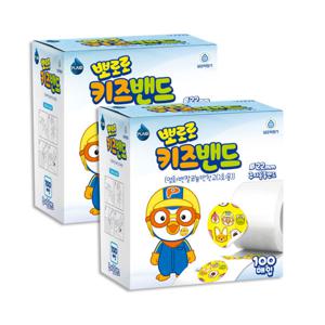 뽀로로 키즈밴드 원형 주사용밴드 지혈밴드 100매입 x 2개